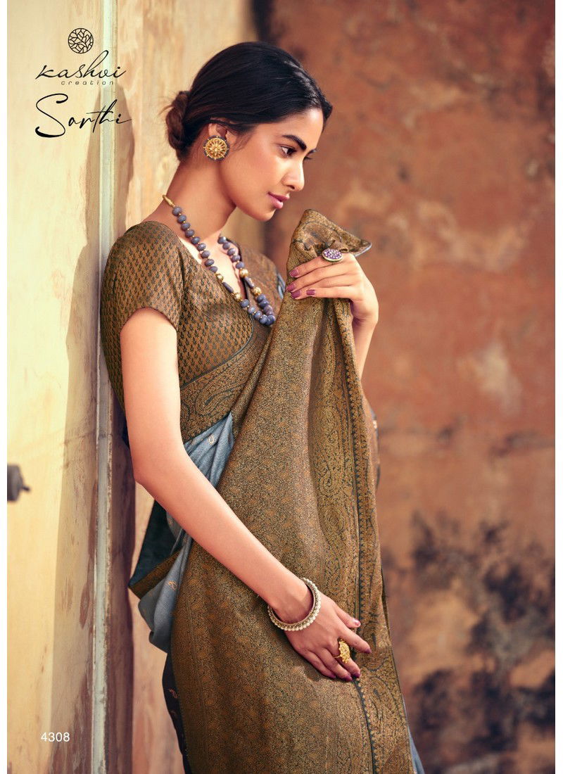 Kashvi Sarthi Fancy Designer Heavy Festive Casual Wear Printed Silk Sarees Collection